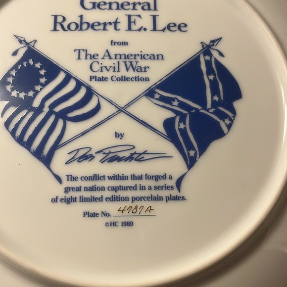 The American Civil War Plate Collection General Robert E.Lee - Picture 3 of 3